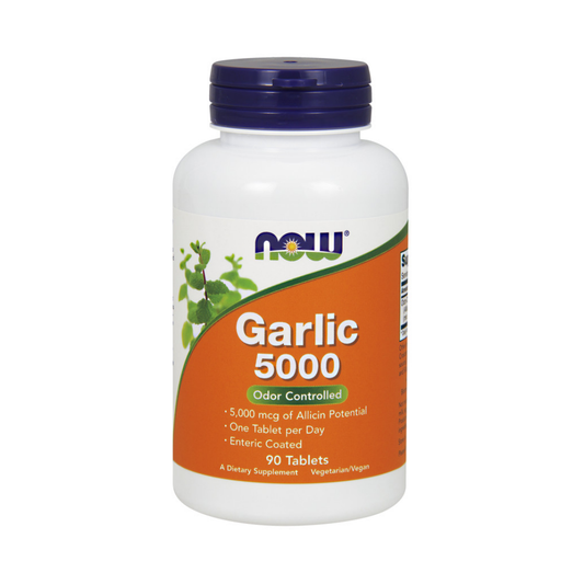 NOW FOODS GARLIC 5000 ODOR CONTROLLED - 90 TABLETS