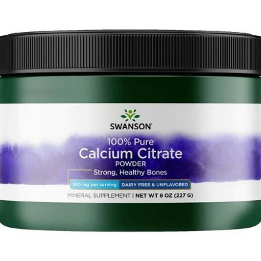 SWANSON CALCIUM CITRATE POWDER 100% PURE AND DAIRY-FREE - 227 GRAMS