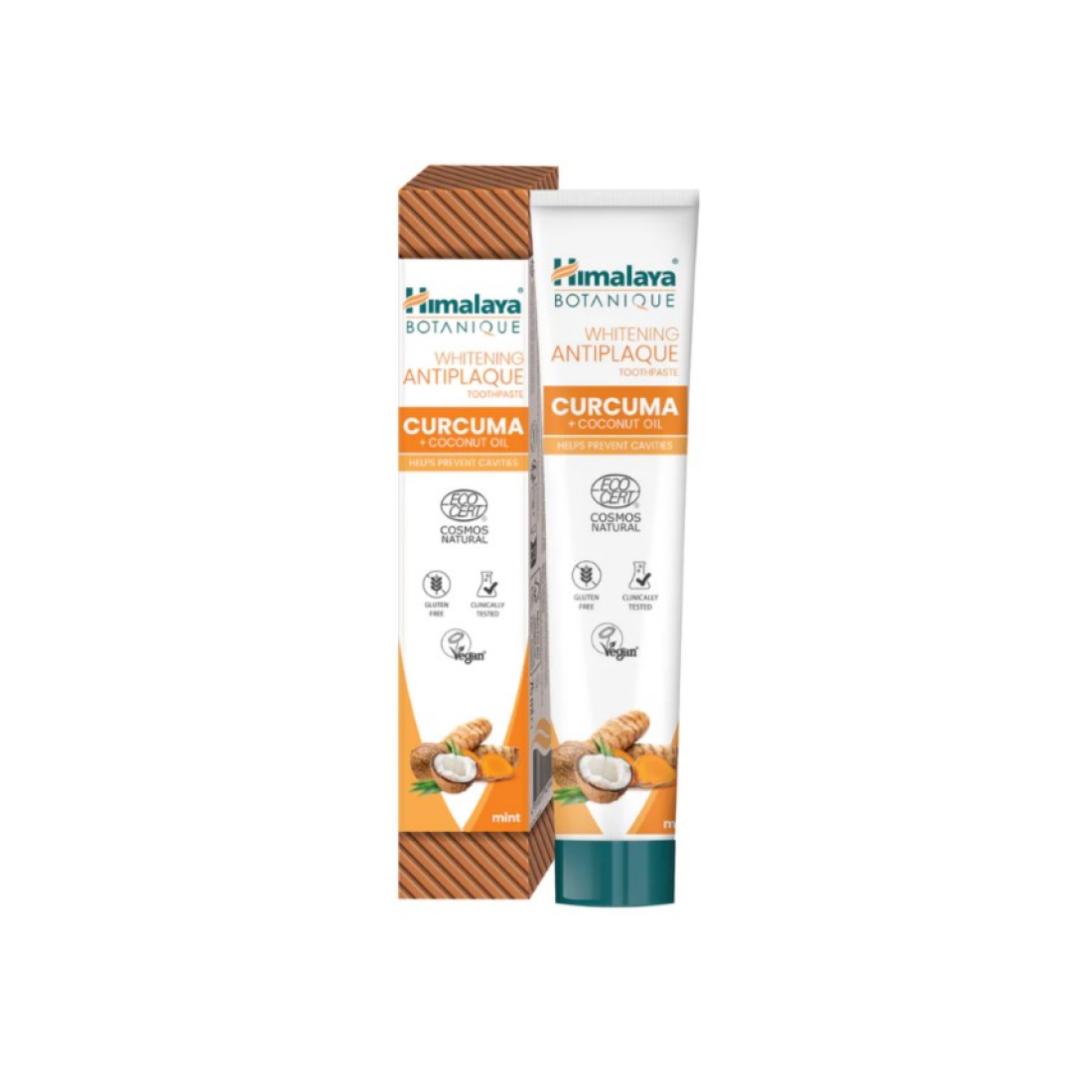 HIMALAYA WHITENING ANTIPLAQUE TOOTHPASTE CURCUMA + COCONUT OIL MINT - 75ML