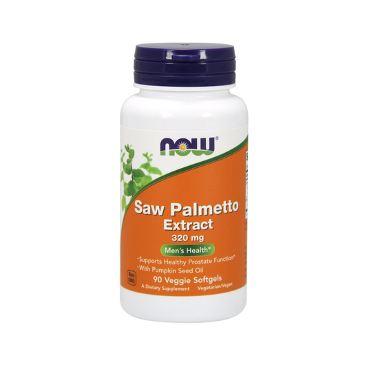 NOW FOODS SAW PALMETTO EXTRACT WITH PUMPKIN SEED OIL 320MG - 90 VEGGIE SOFTGELS