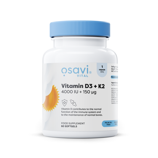 OSAVI VITAMIN D3 + K2 4000IU + 150MCG - 60 SOFTGELS