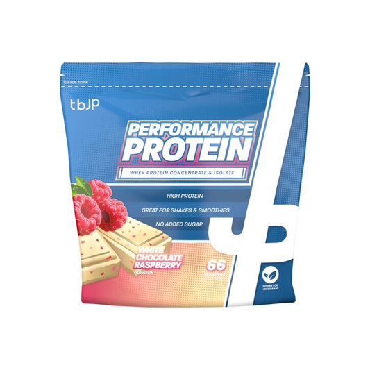TRAINED BY JP PERFORMANCE PROTEIN WHITE CHOCOLATE RASPBERRY (EAN 659048915809) - 2000 GRAMS