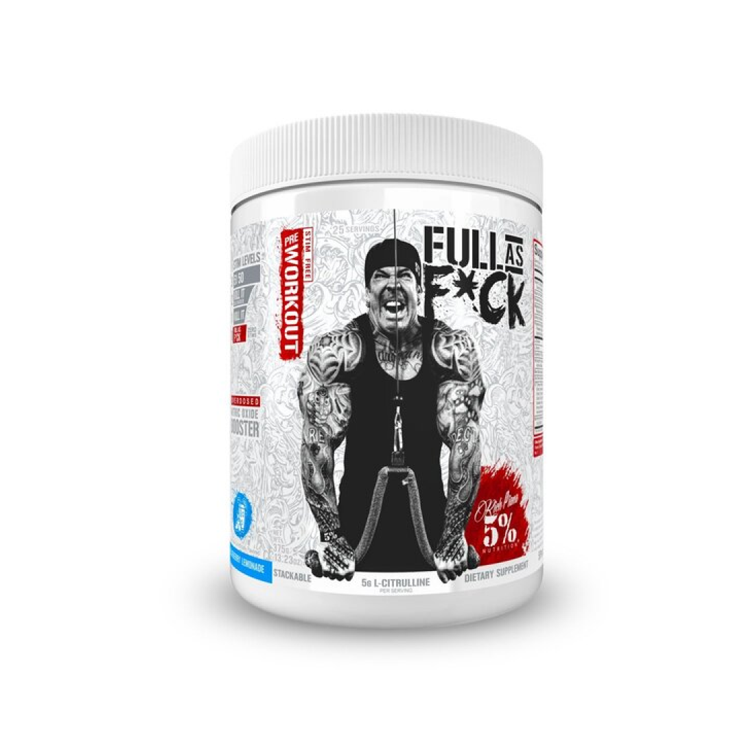 5% NUTRITION FULL AS F*CK - LEGENDARY SERIES BLUEBERRY LEMONADE - 350 GRAMS