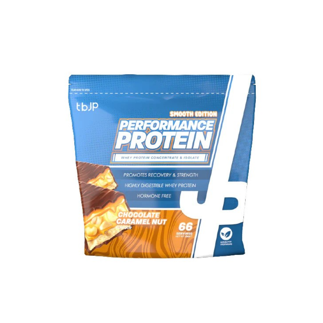 TRAINED BY JP PERFORMANCE PROTEIN SMOOTH CARAMEL FUDGE - 2000 GRAMS