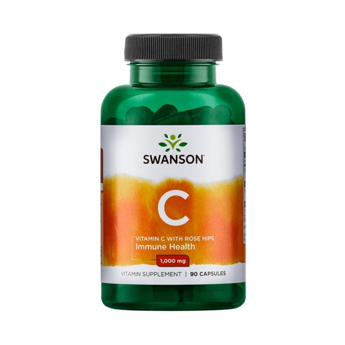 SWANSON VITAMIN C WITH ROSE HIPS EXTRACT 1000MG - 90 CAPS