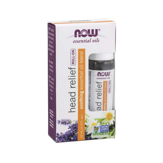 NOW FOODS ESSENTIAL OIL HEAD RELIEF BLEND ROLL-ON - 10 ML