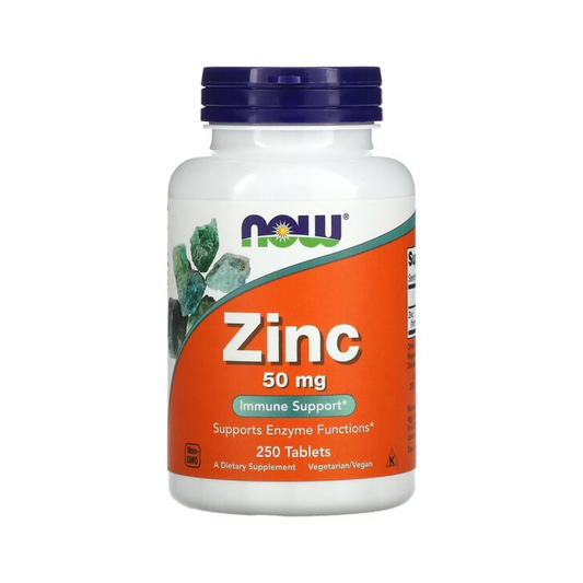 NOW FOODS ZINC 50MG - 250 TABLETS