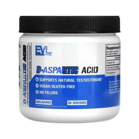 EVLUTION NUTRITION D-ASPARTIC ACID - 94 GRAMS
