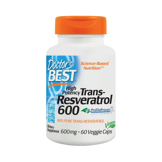 DOCTOR'S BEST TRANS-RESVERATROL 600 600MG - 60 VCAPS