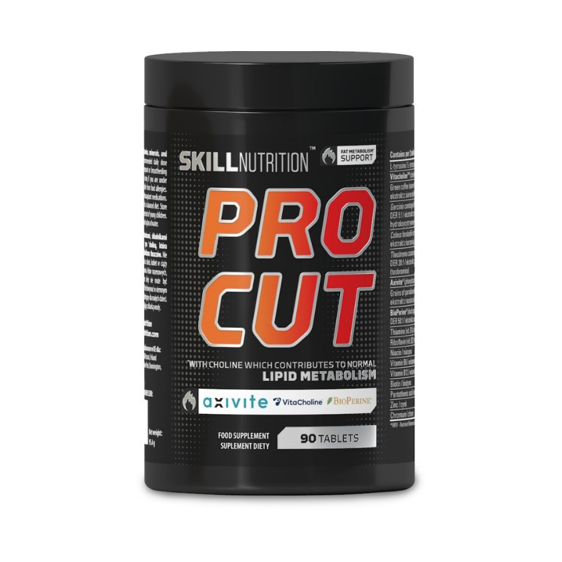 SKILL NUTRITION PRO CUT FAT METABOLISM SUPPORT - 90 TABLETS