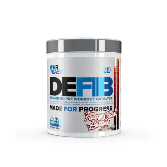 HR LABS DEFIB V3 - ADVANCED PRE WORKOUT CATALYST FIZZY COLA BOTTLES - 420 GRAMS