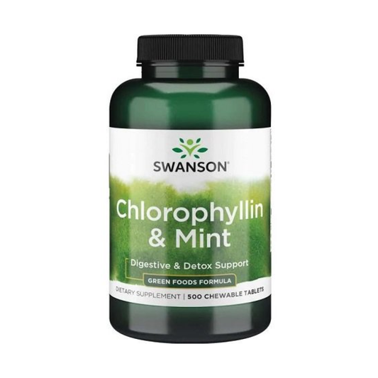 SWANSON CHLOROPHYLLIN & MINT - 500 CHEWABLE TABLETS