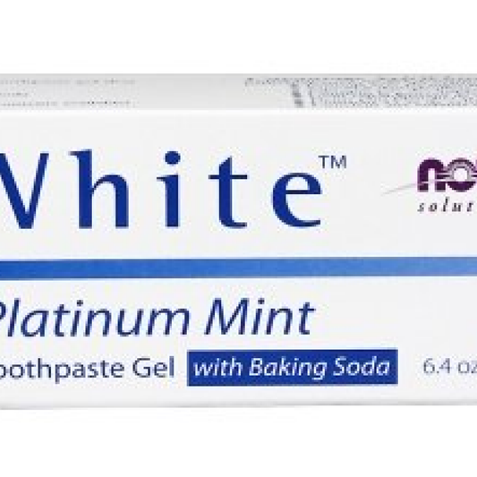 NOW FOODS XYLIWHITE PLATINUM MINT TOOTHPASTE GEL W/BAKING SODA - 181 GRAMS