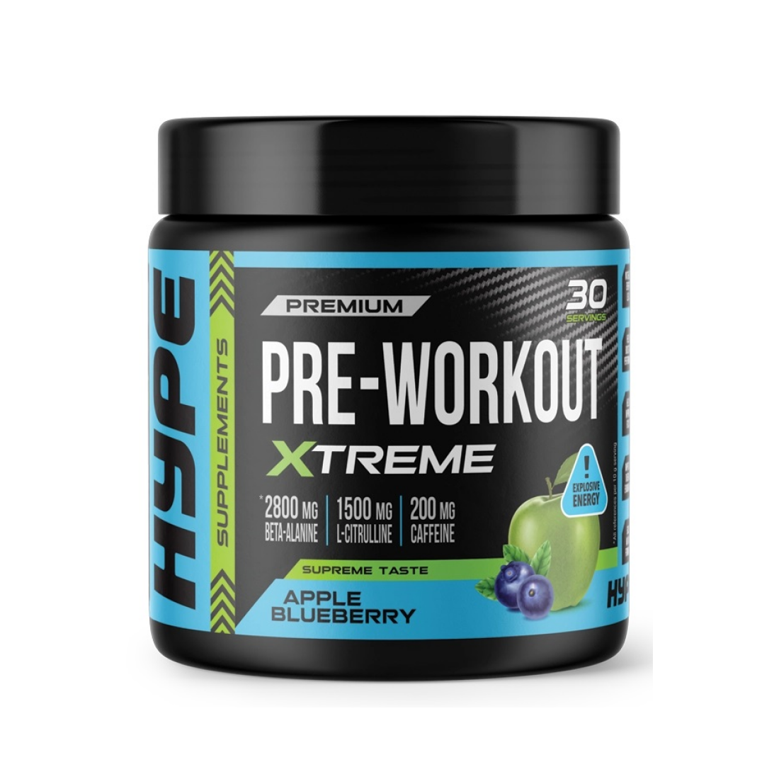 HYPE PRE-WORKOUT XTREME APPLE BLUEBERRY - 300 GRAMS