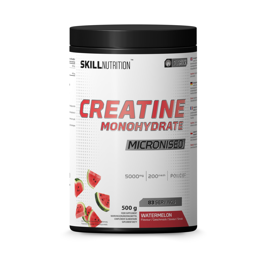 SKILL NUTRITION MICRONISED CREATINE MONOHYDRATE FLAVOURED WATERMELON - 500 GRAMS