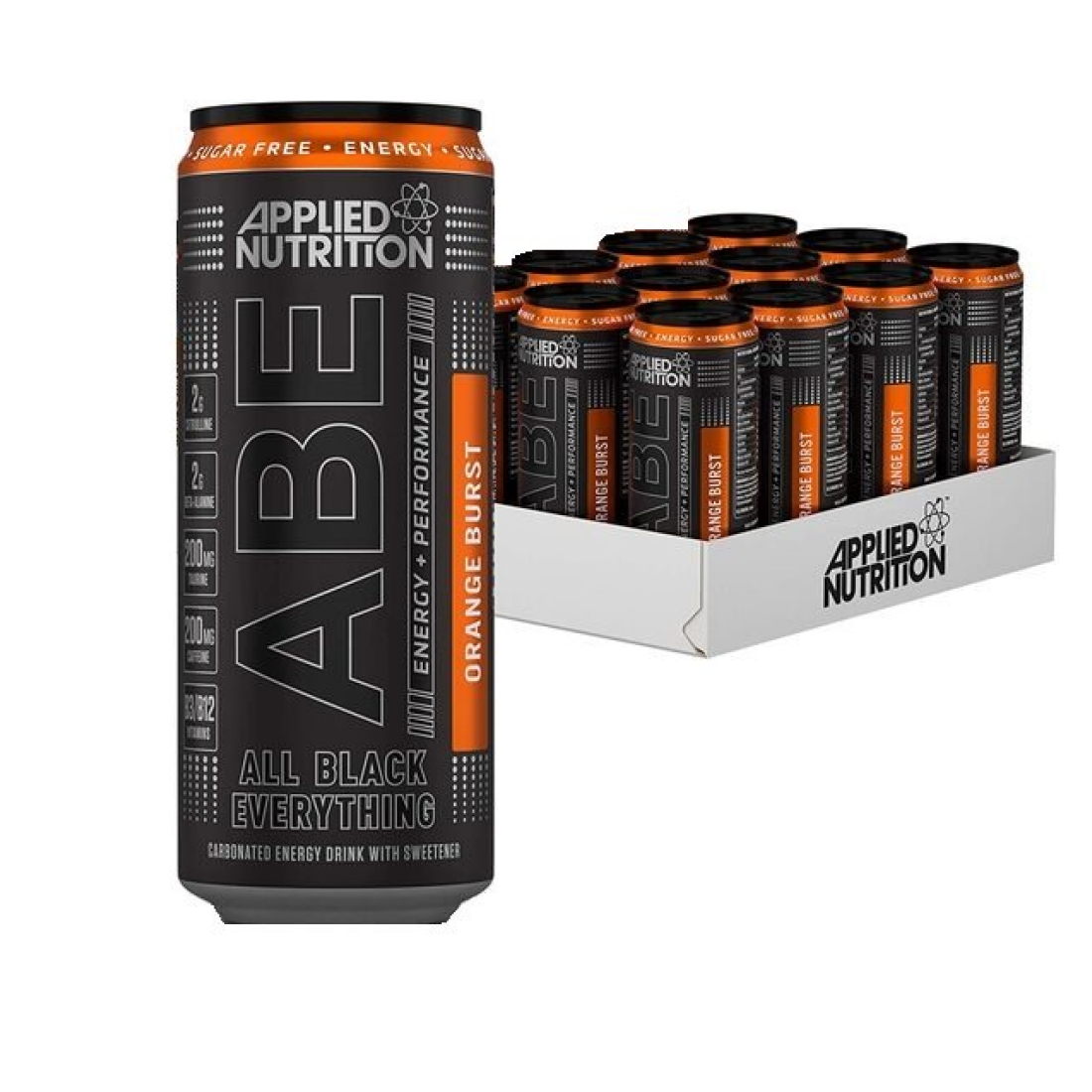 APPLIED NUTRITION ABE ENERGY + PERFORMANCE CANS ORANGE BURST - 12 X 330 ML