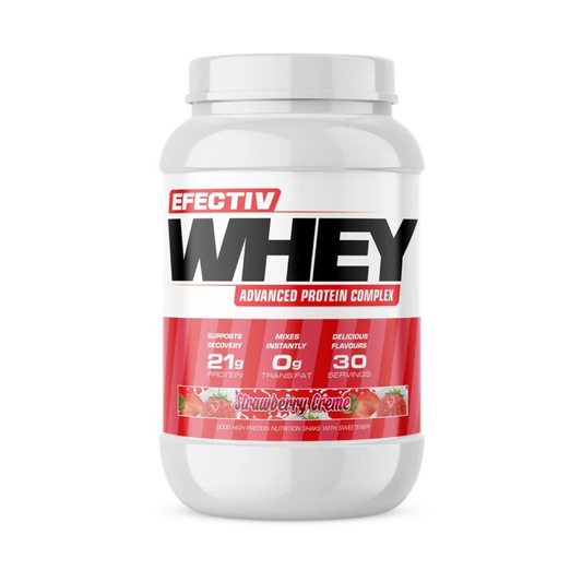 EFECTIV NUTRITION WHEY PROTEIN STRAWBERRY CREME - 900 GRAMS