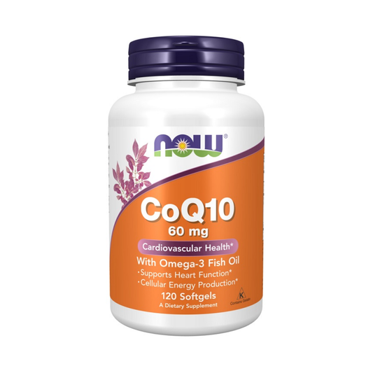 NOW FOODS COQ10 WITH OMEGA-3 60MG - 120 SOFTGELS