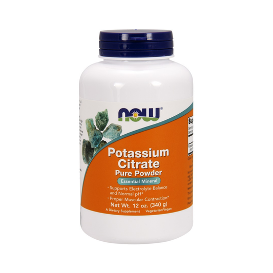 NOW FOODS POTASSIUM CITRATE PURE POWDER - 340 GRAMS