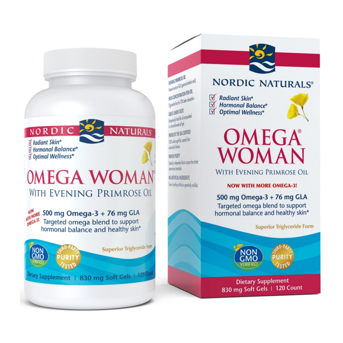 NORDIC NATURALS OMEGA WOMAN 500MG - 120 SOFTGELS