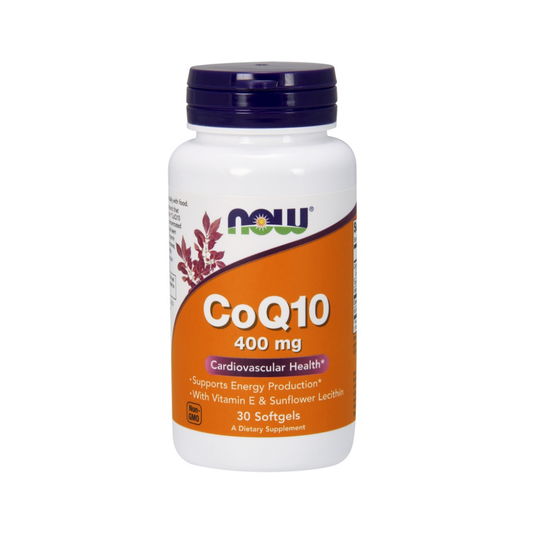 NOW FOODS COQ10 WITH VITAMIN E & SUNFLOWER LECITHIN 400MG - 30 SOFTGELS