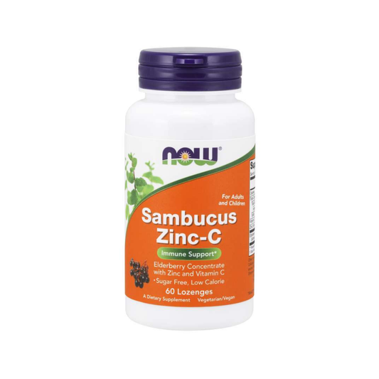 NOW FOODS SAMBUCUS ZINC-C - 60 LOZENGES