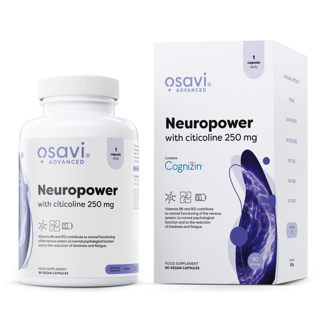 OSAVI NEUROPOWER WITH CITICOLINE 250MG - 90 VEGAN CAPS