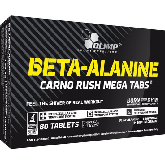 OLIMP NUTRITION BETA ALANINE - CARNO RUSH MEGA TABS - 80 TABLETS