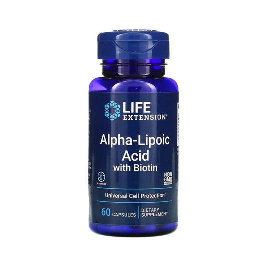 LIFE EXTENSION ALPHA-LIPOIC ACID WITH BIOTIN - 60 CAPS