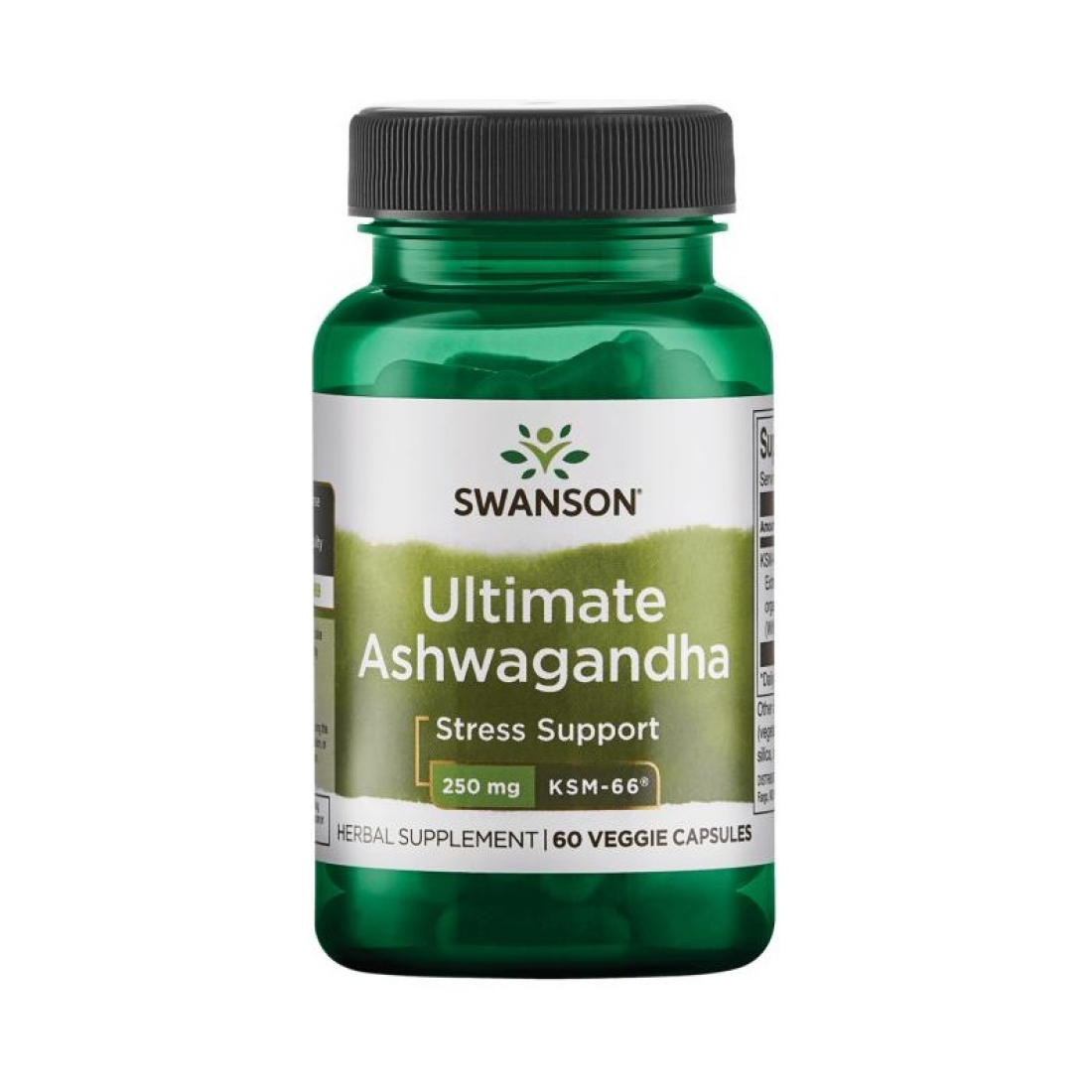 SWANSON ASHWAGANDHA ULTIMATE KSM-66 250MG - 60 VCAPS
