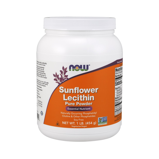 NOW FOODS SUNFLOWER LECITHIN PURE POWDER - 454 GRAMS