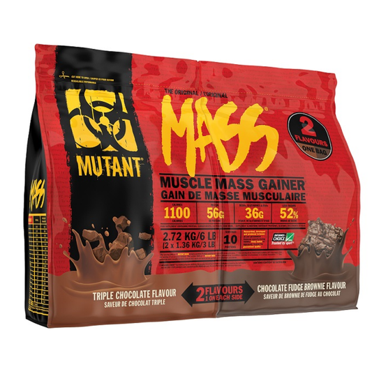 MUTANT MUTANT MASS 2 FLAVOURS TRIPLE CHOCOLATE & CHOCOLATE FUDGE BROWNIE - 2720 GRAMS