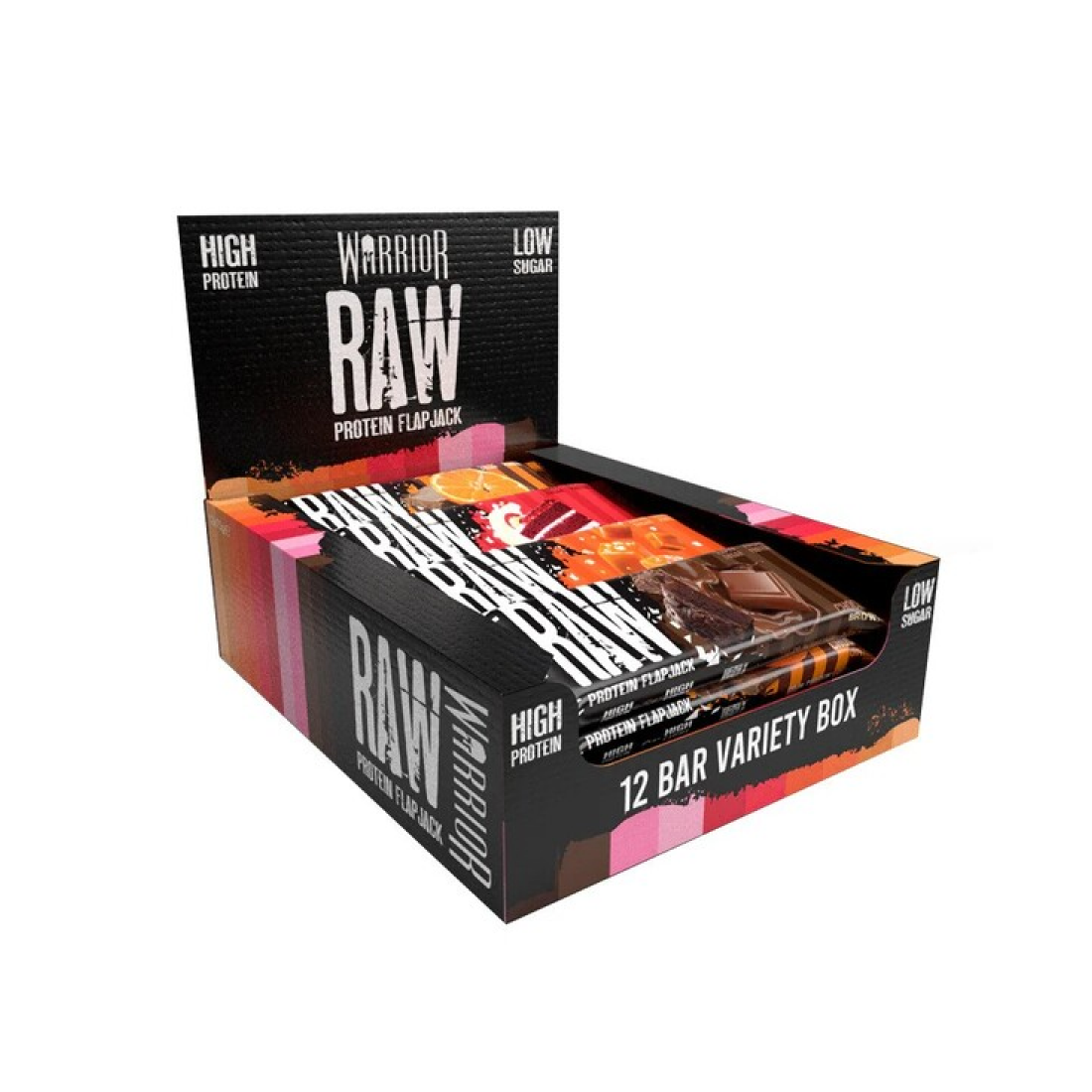 WARRIOR RAW PROTEIN FLAPJACK VARIETY BOX - 12 BARS