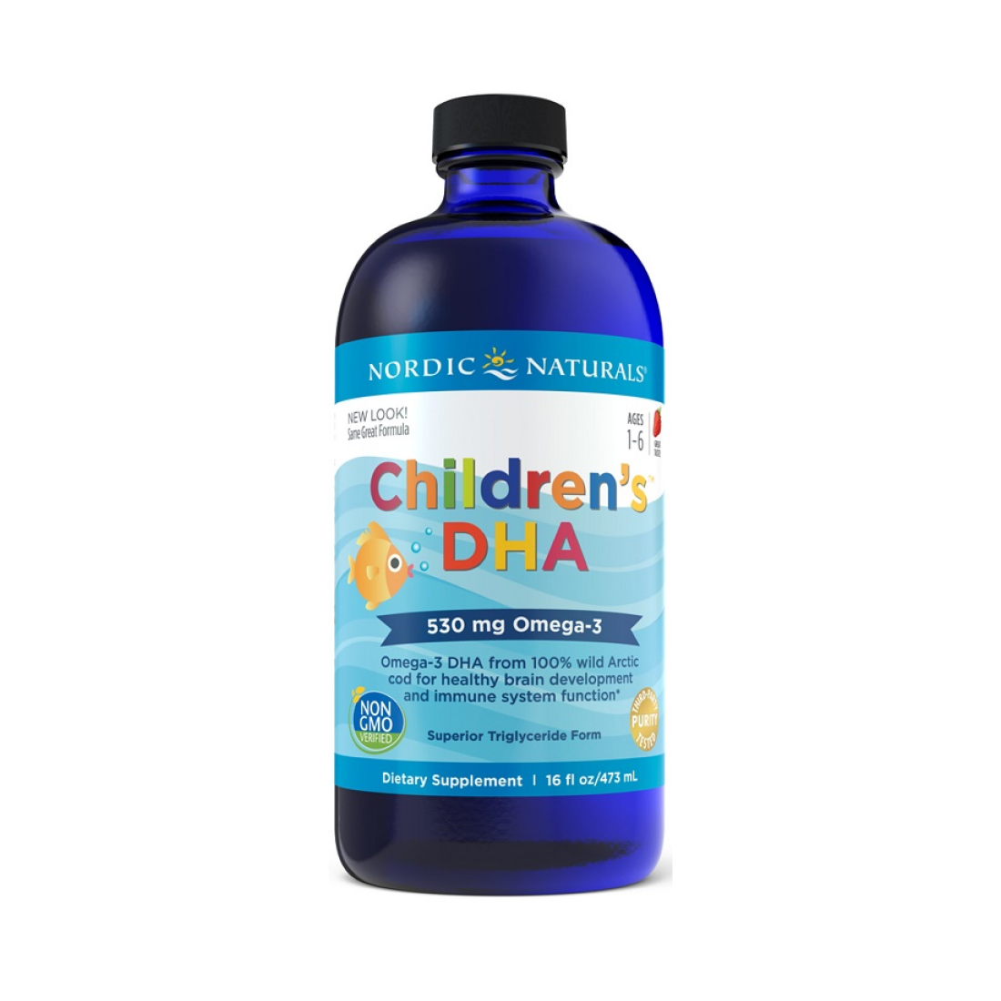 NORDIC NATURALS CHILDREN'S DHA 530MG OMEGA-3 STRAWBERRY - 473 ML