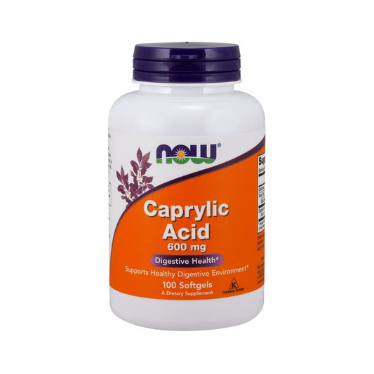 NOW FOODS CAPRYLIC ACID 600MG - 100 SOFTGELS