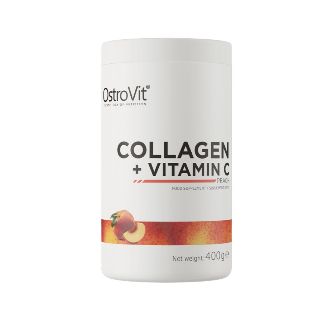 OSTROVIT COLLAGEN + VITAMIN C PEACH - 400 GRAMS