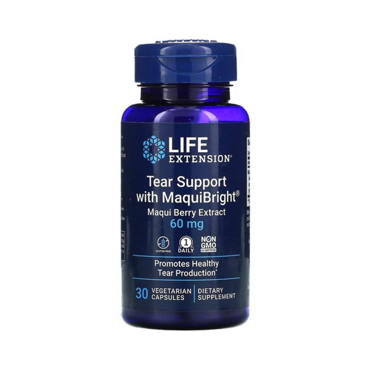 LIFE EXTENSION TEAR SUPPORT WITH MAQUIBRIGHT (MAQUI BERRY EXTRACT) 60MG - 30 VCAPS