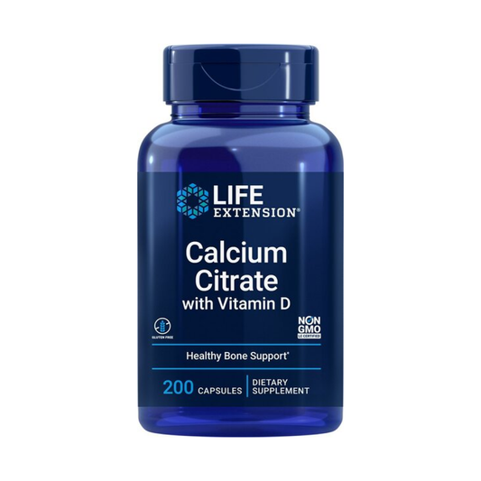 LIFE EXTENSION CALCIUM CITRATE WITH VITAMIN D - 200 VCAPS