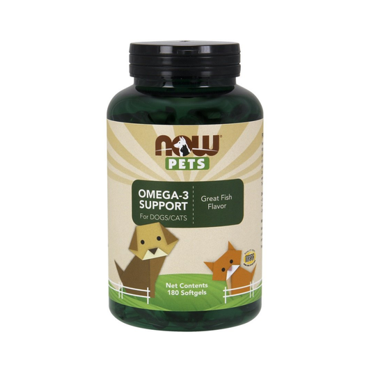 NOW FOODS PETS OMEGA-3 SUPPORT - 180 SOFTGELS