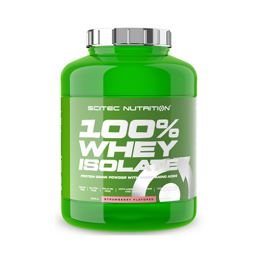 SCITEC 100% WHEY ISOLATE STRAWBERRY - 2000 GRAMS