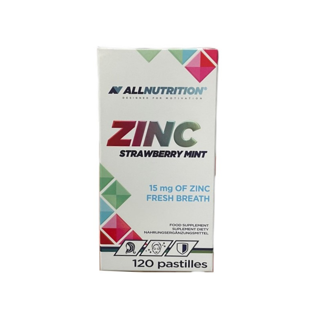 ALLNUTRITION ZINC 15MG (STRAWBERRY MINT) - 120 PASTILLES