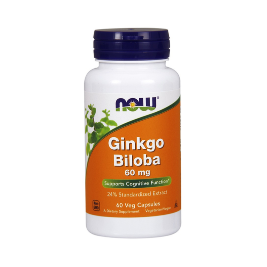 NOW FOODS GINKGO BILOBA 60MG - 60 VCAPS