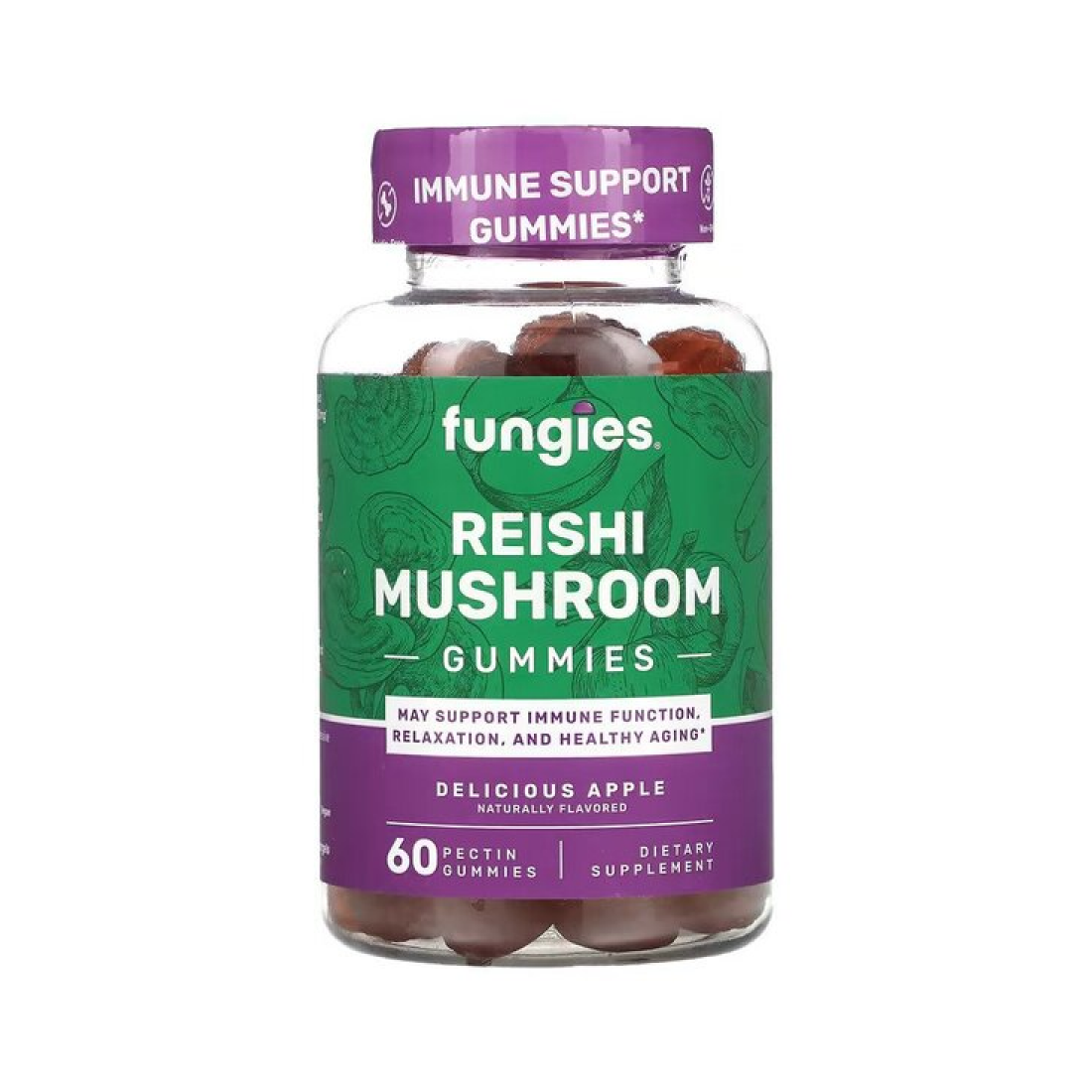FUNGIES REISHI MUSHROOM GUMMIES DELICIOUS APPLE - 60 GUMMIES