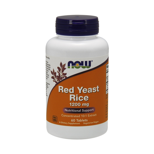 NOW FOODS RED YEAST RICE CONCENTRATED 10:1 EXTRACT 1200MG - 60 TABLETS