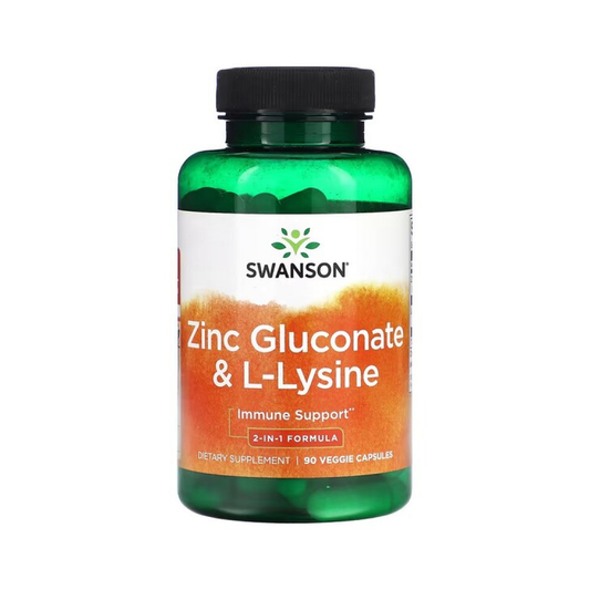SWANSON ZINC GLUCONATE & L-LYSINE - 90 VCAPS
