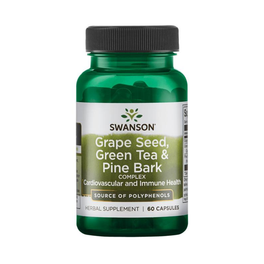SWANSON GRAPE SEED GREEN TEA & PINE BARK COMPLEX - 60 CAPS