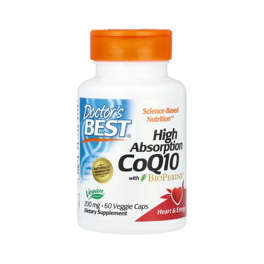 DOCTOR'S BEST HIGH ABSORPTION COQ10 WITH BIOPERINE 200MG - 60 VCAPS