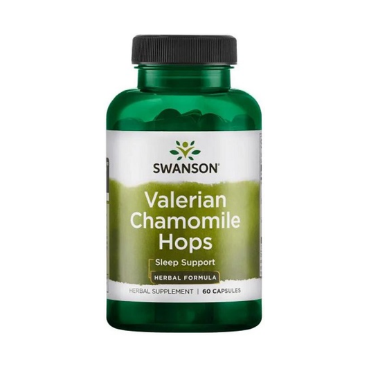 SWANSON VALERIAN CHAMOMILE & HOPS - 60 CAPS