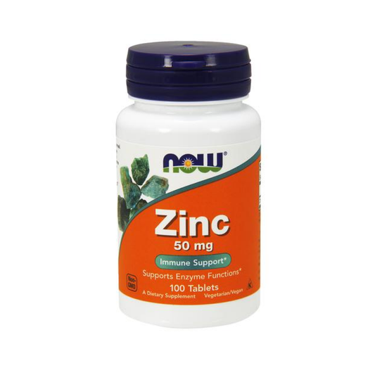 NOW FOODS ZINC 50MG - 100 TABLETS