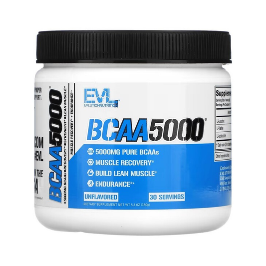 EVLUTION NUTRITION BCAA 5000 UNFLAVORED - 150 GRAMS